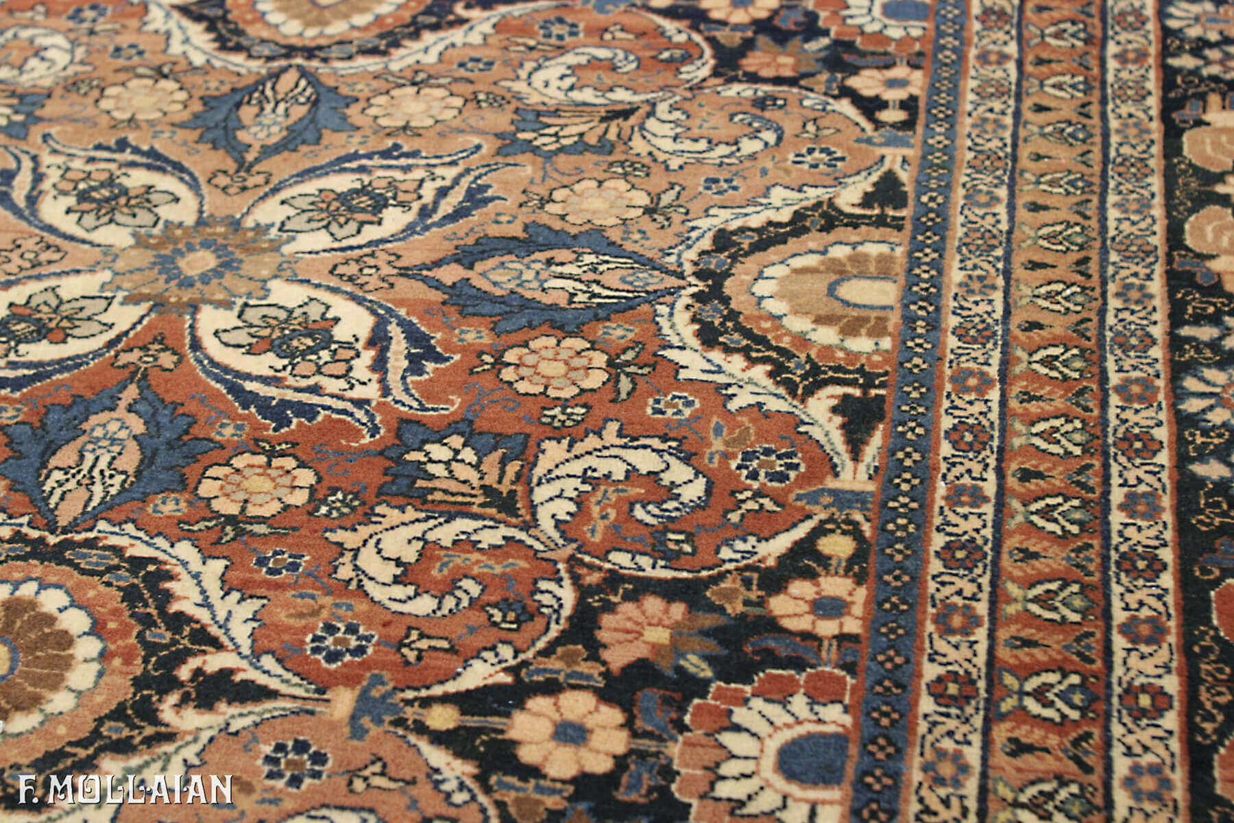 Tapis Persan Antique Tabriz Hadji djalili n°:74457243